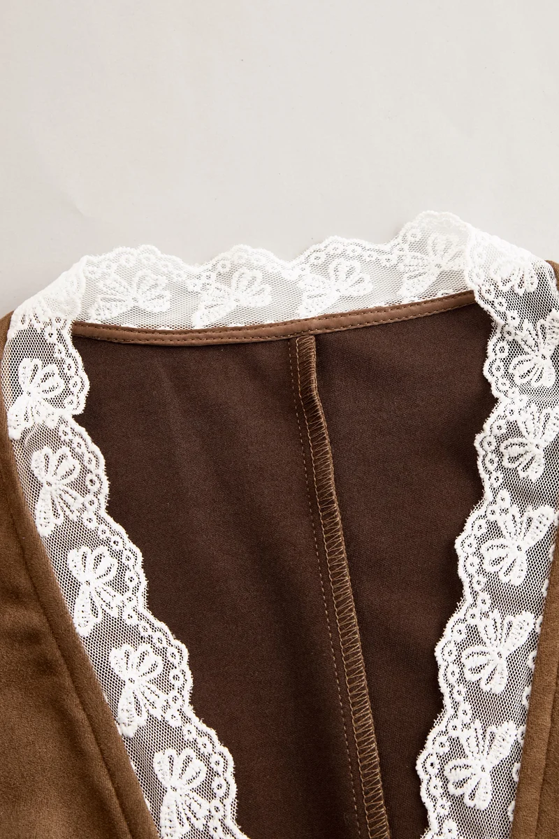 Calliope | Damen Western Langarm Spitzenärmel Bluse