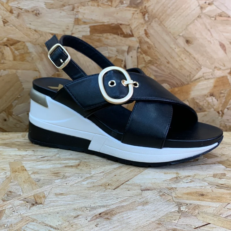 Xti Mode-Keilsandalen für Damen – Schwarz