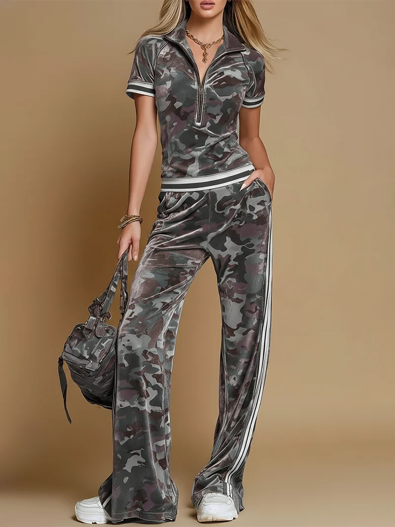 Rosita | Damen Camouflage Trainingsanzug Set