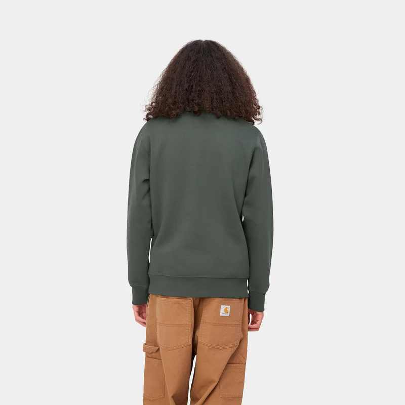 Carhartt WIP Herren Chase Zip Sweat Top – Jura / Gold