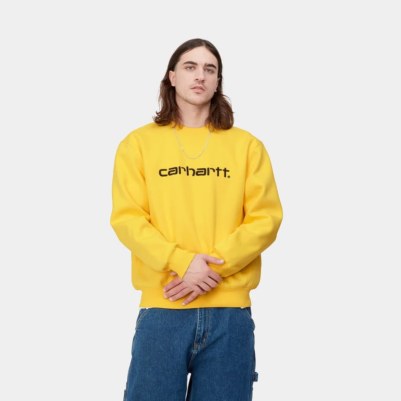 Carhartt WIP Herren Carhartt WIP Sweat Top - Buttercup / Schwarz