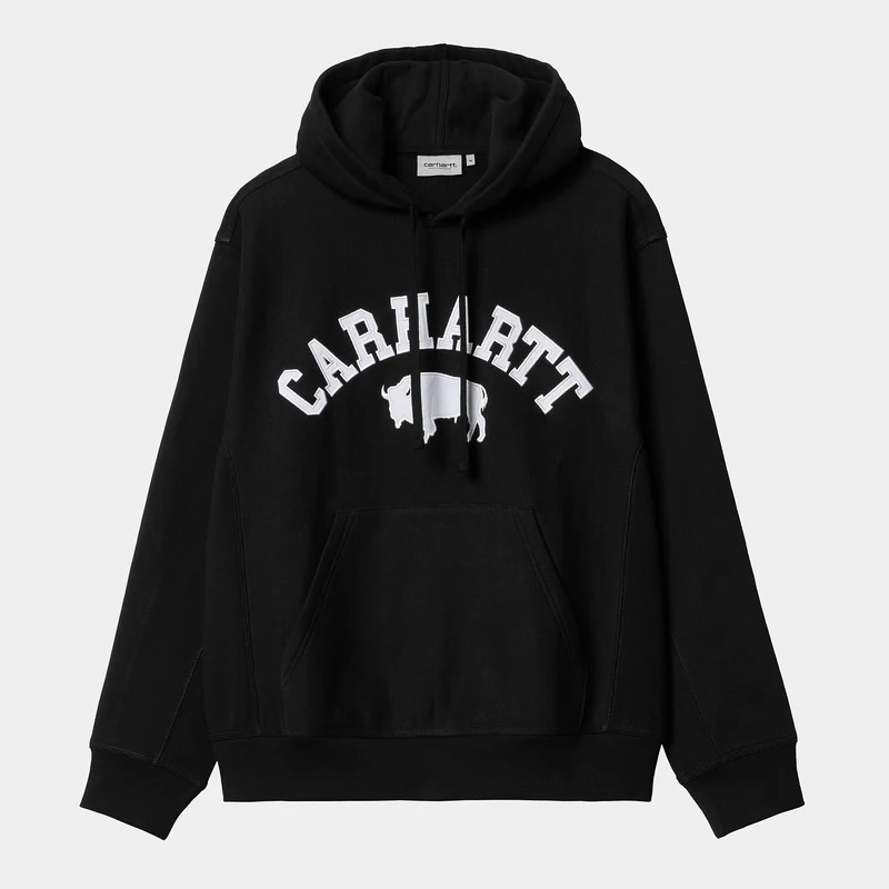 Carhartt WIP Herren Locker Sweat Hoodie – Schwarz / Weiß