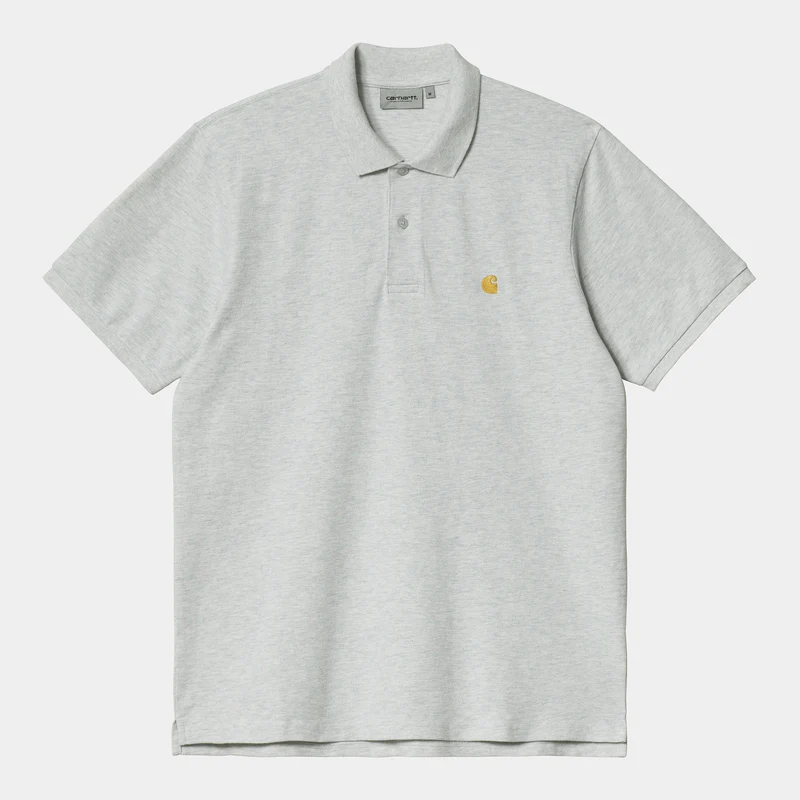 Carhartt WIP Herren Chase Pique Kurzarm-Poloshirt – Ash Heather