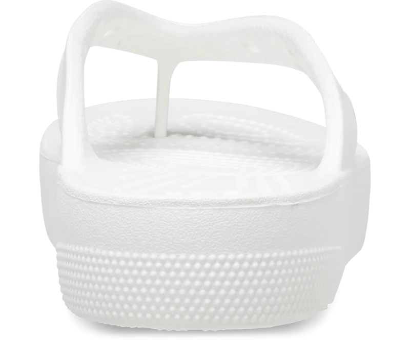 Crocs Klassischer Unisex-Plateau-Flip-Flop – Weiß