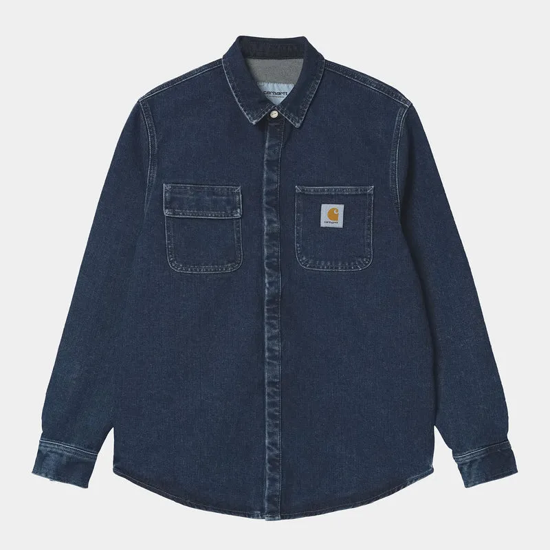 Carhartt WIP Salinac-Hemdjacke für Herren – Blue Stone Washed
