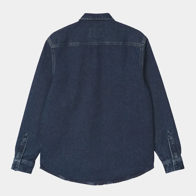 Carhartt WIP Salinac-Hemdjacke für Herren – Blue Stone Washed