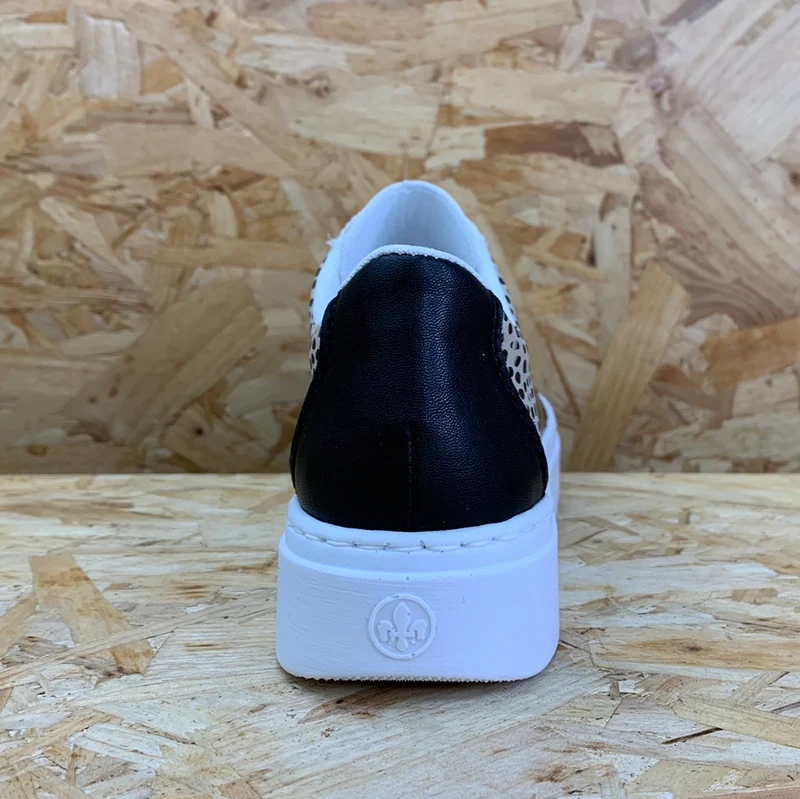 Rieker Modische Damen-Sneaker – Weiß / Schwarz