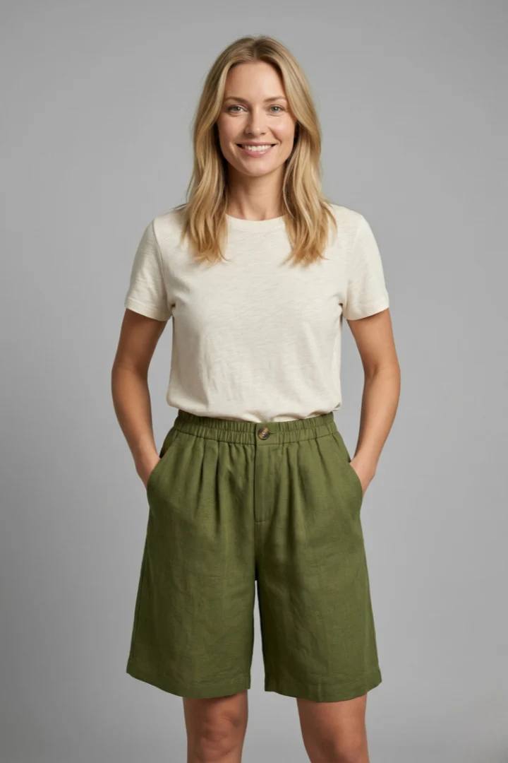 Rania | Damen Bermuda Shorts mit Kordelzug