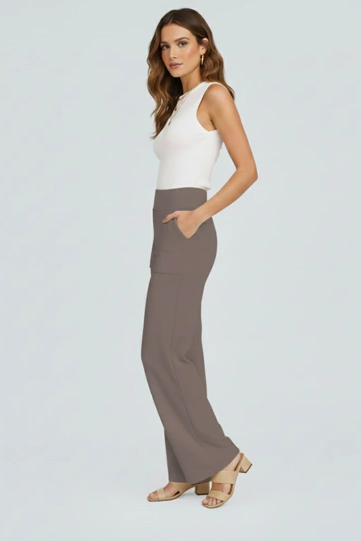Isolde | Damen Wide-Leg Hose mit hohem Bund