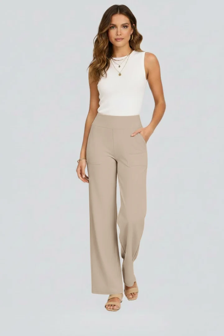 Isolde | Damen Wide-Leg Hose mit hohem Bund