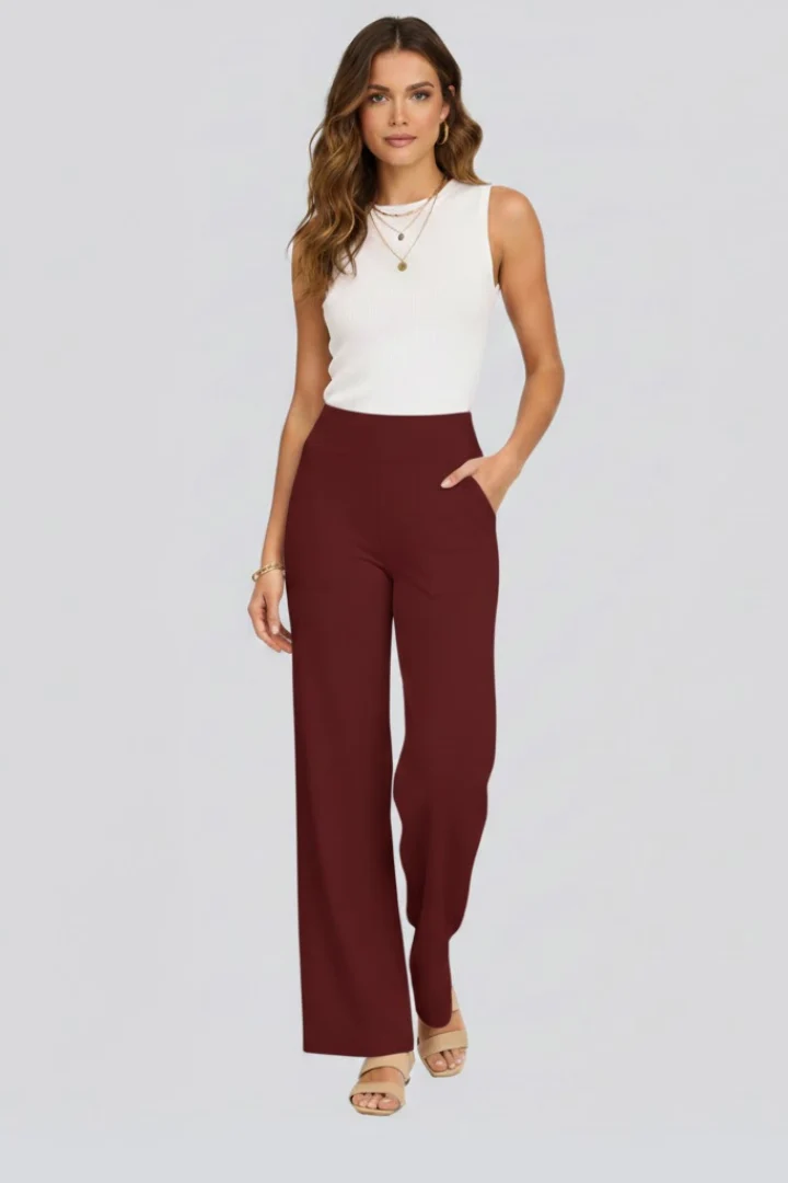 Isolde | Damen Wide-Leg Hose mit hohem Bund