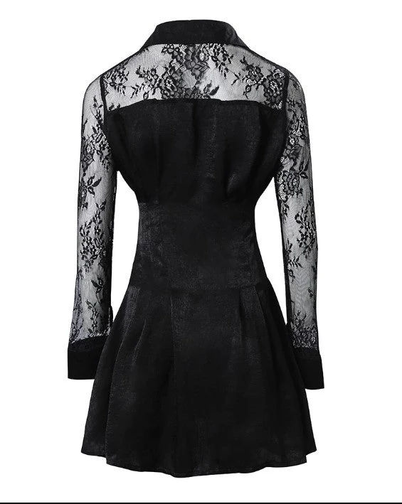 Ottilie | Damen Langarm Spitzenkleid