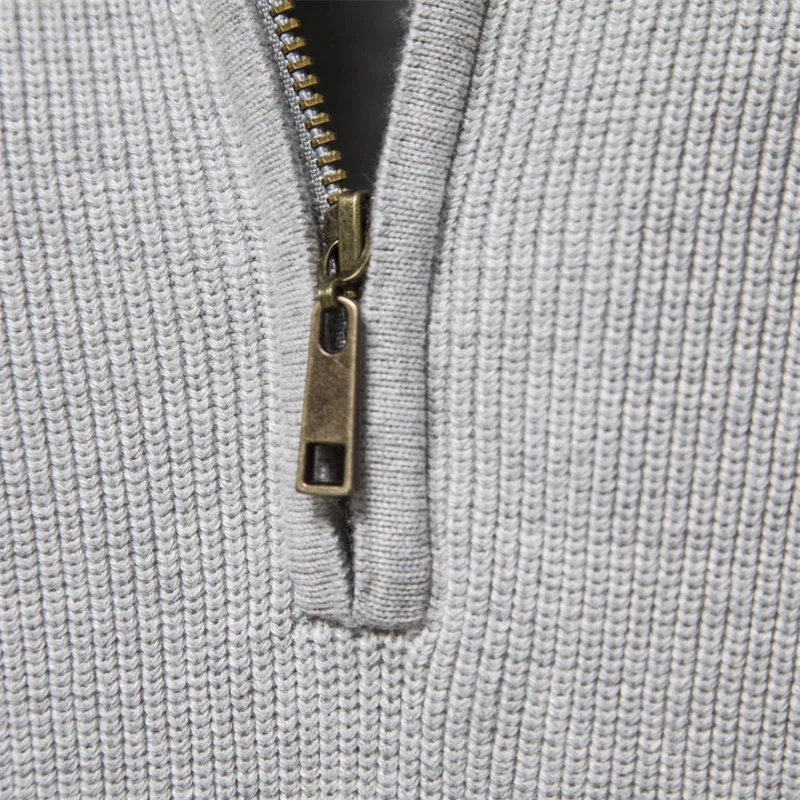 Bartholomäus | Herren Strickpullover mit Troyer-Kragen