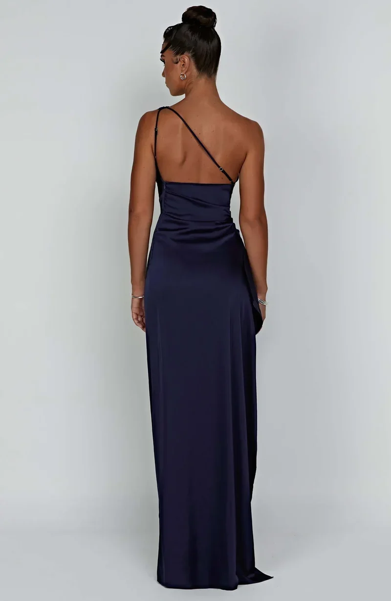 Lysandra | Damen One-Shoulder Abendkleid mit Schlitz