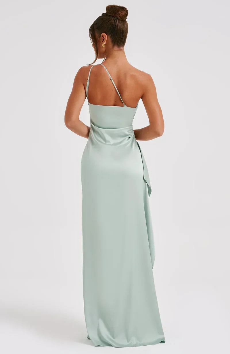 Lysandra | Damen One-Shoulder Abendkleid mit Schlitz