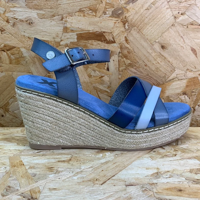 Xti Mode-Keilsandalen für Damen – Jeansblau