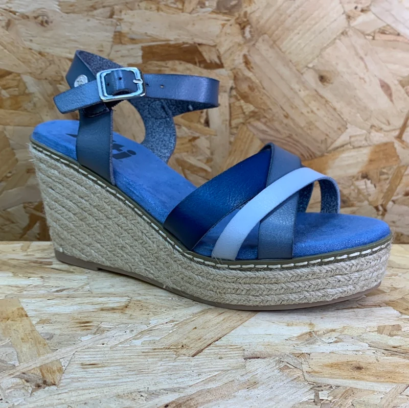 Xti Mode-Keilsandalen für Damen – Jeansblau