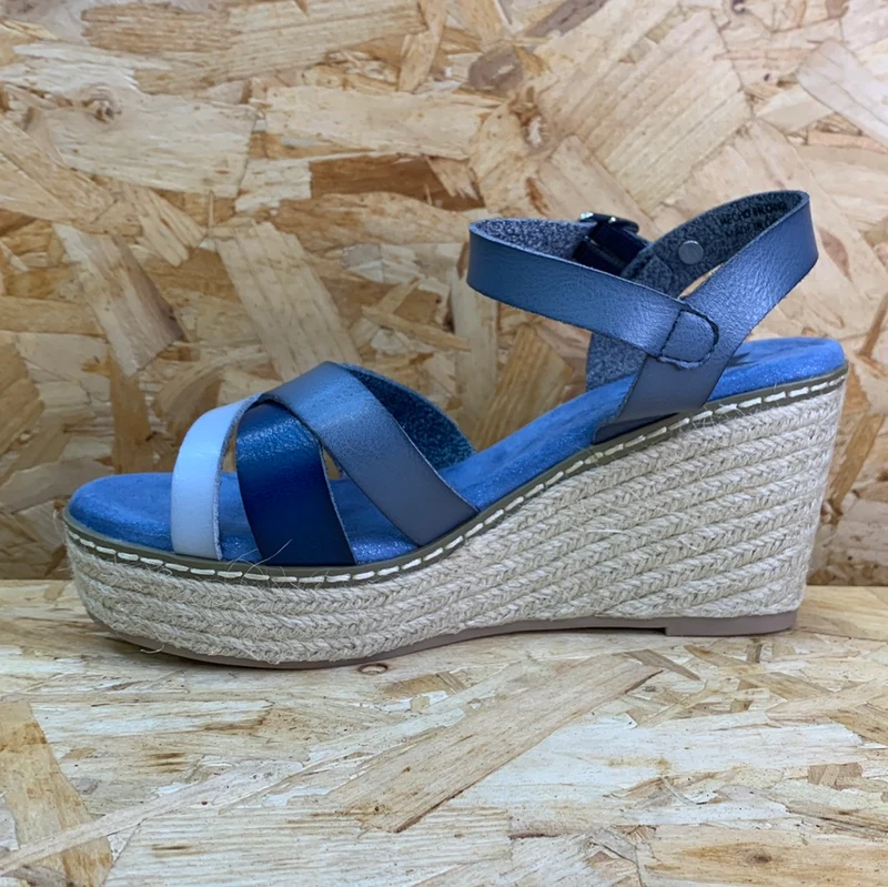 Xti Mode-Keilsandalen für Damen – Jeansblau
