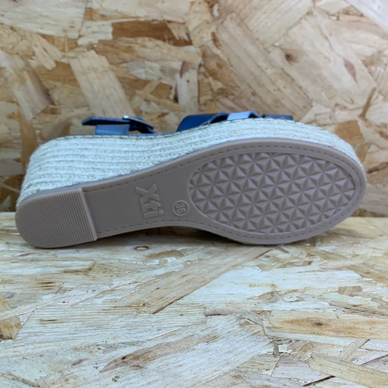 Xti Mode-Keilsandalen für Damen – Jeansblau