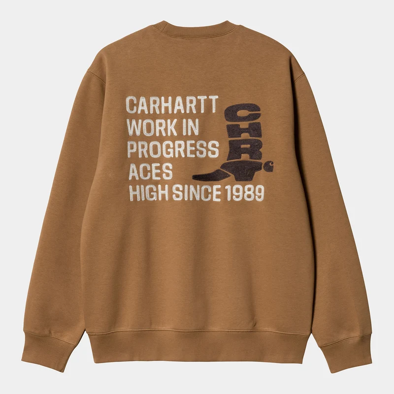 Carhartt WIP Herren-Stiefel-Sweatshirt – Hamilton Brown