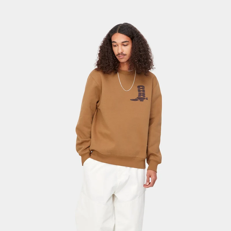 Carhartt WIP Herren-Stiefel-Sweatshirt – Hamilton Brown