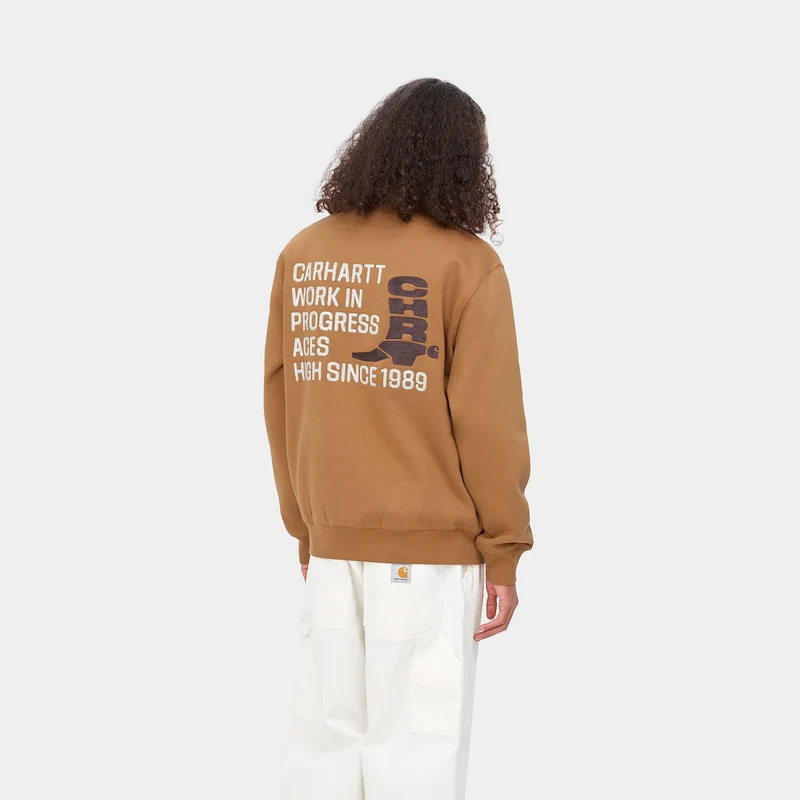 Carhartt WIP Herren-Stiefel-Sweatshirt – Hamilton Brown