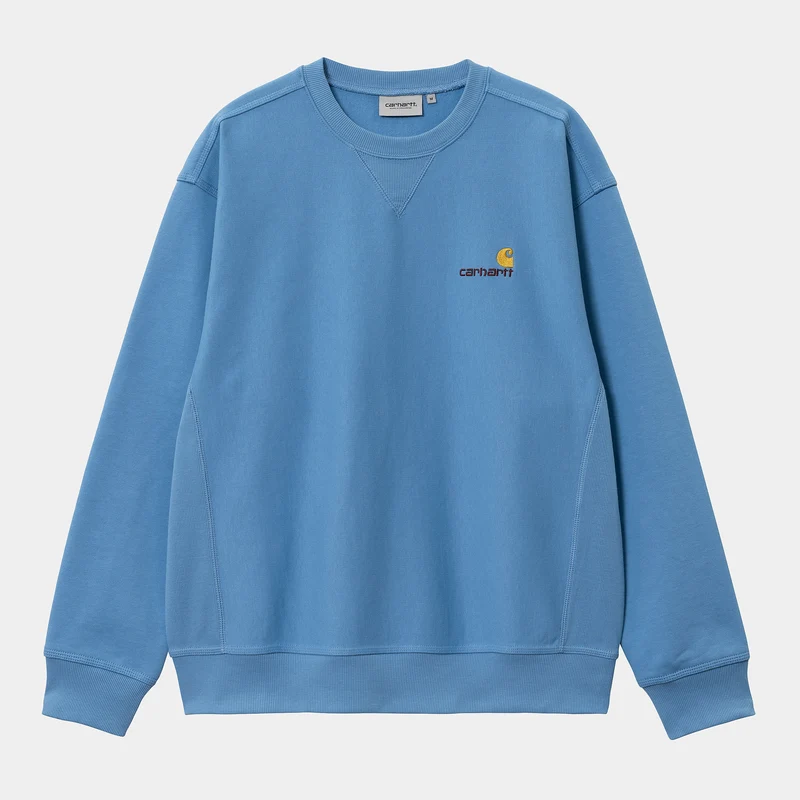 Carhartt WIP Herren American Script Sweatshirt - Fisch