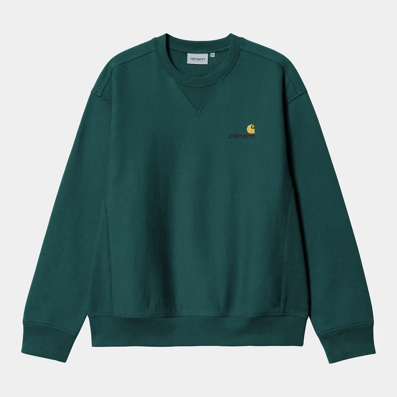 Carhartt WIP Herren American Script Sweatshirt - Botanic