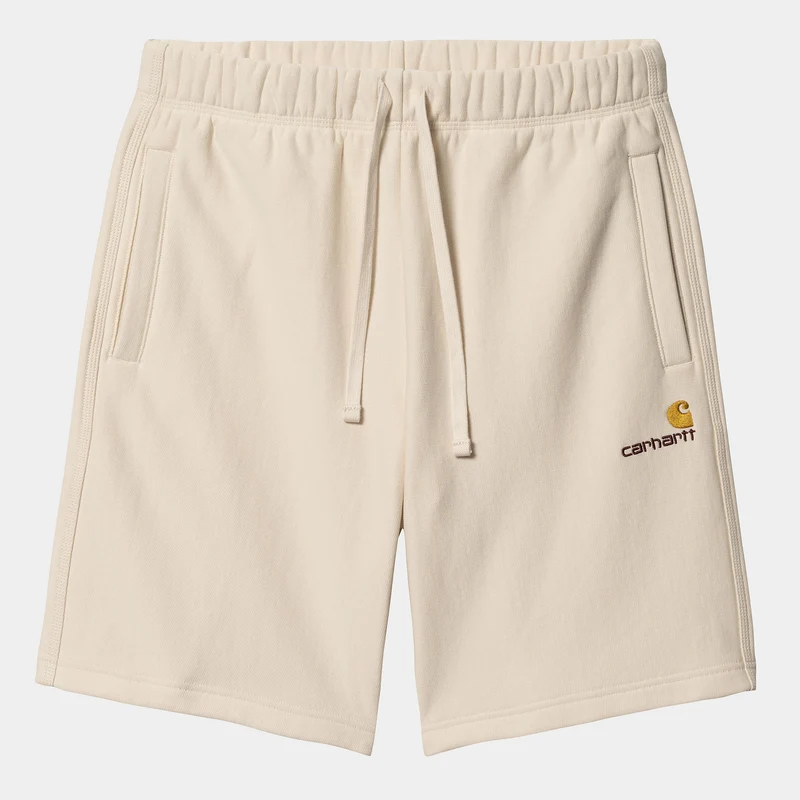Carhartt WIP Herren American Script Sweatshorts - Natur