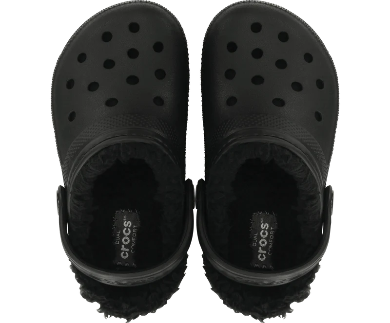 Crocs Kinderklassiker Lined Clog - Schwarz