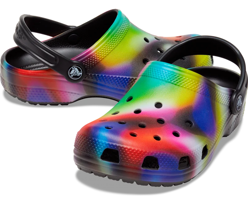 Crocs Klassischer Solarized-Clog für Kinder – Schwarz