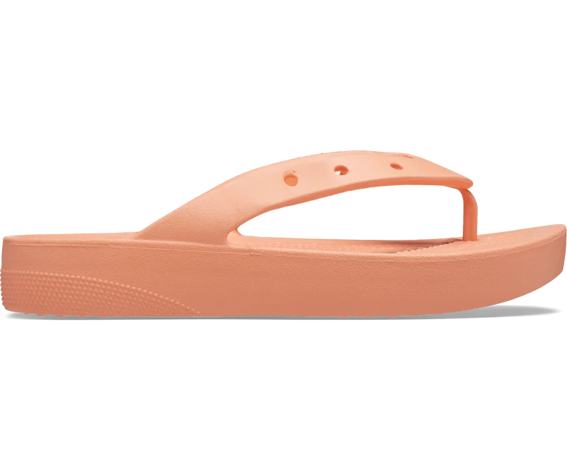 Crocs Klassischer Unisex-Plateau-Flip-Flop – Papaya