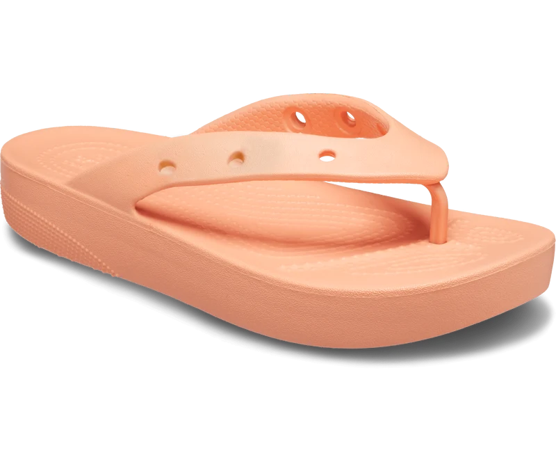 Crocs Klassischer Unisex-Plateau-Flip-Flop – Papaya