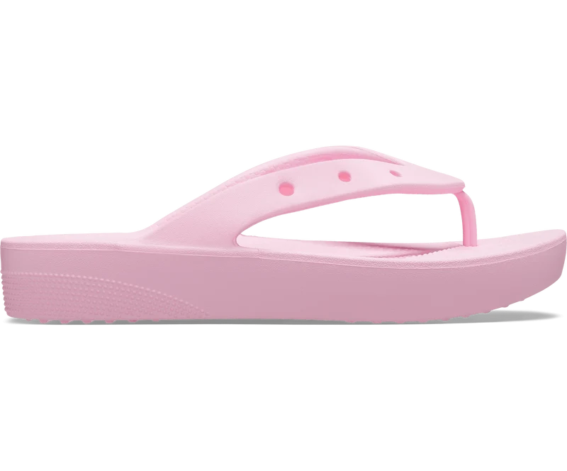 Crocs Klassischer Unisex-Plateau-Flip-Flop – Flamingo Pink