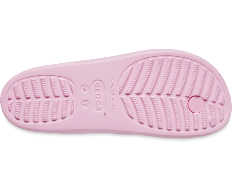 Crocs Klassischer Unisex-Plateau-Flip-Flop – Flamingo Pink