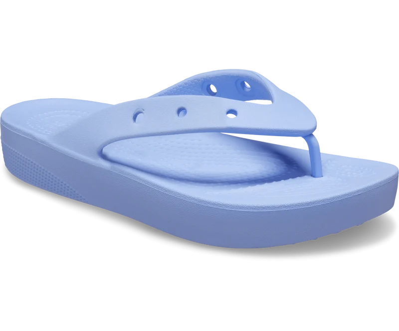 Crocs Klassischer Unisex-Plateau-Flip-Flop – Moon Jelly