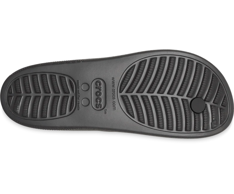 Crocs Klassischer Unisex-Plateau-Flip-Flop – Schwarz