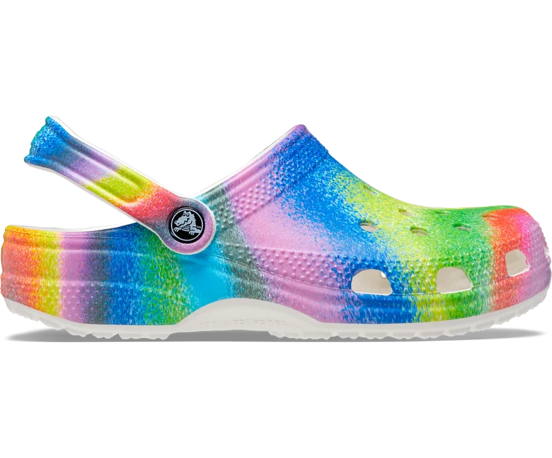 Crocs Unisex Classic Spray Dye Clog – Weiß