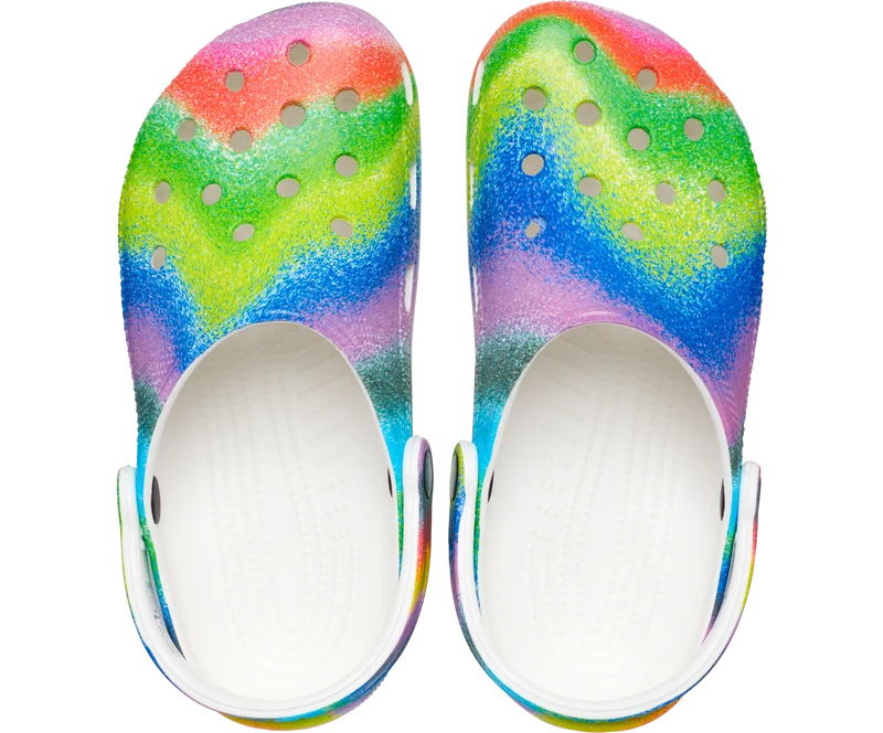 Crocs Unisex Classic Spray Dye Clog – Weiß