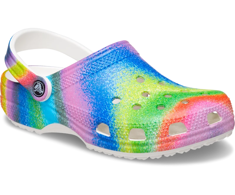 Crocs Unisex Classic Spray Dye Clog – Weiß