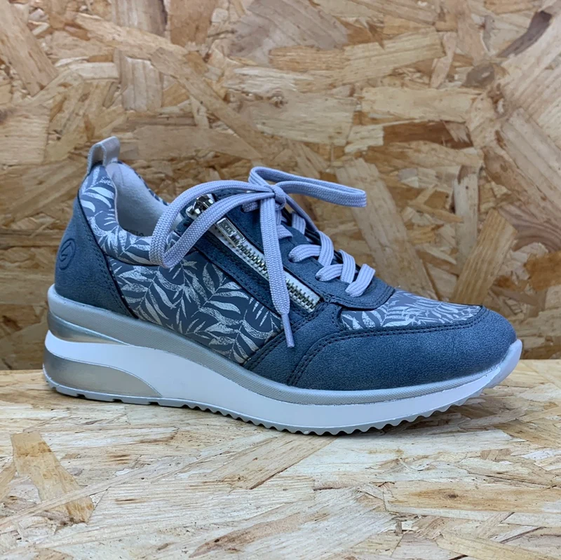 Remonte Modische Damen-Sneaker mit Keilabsatz – Blau