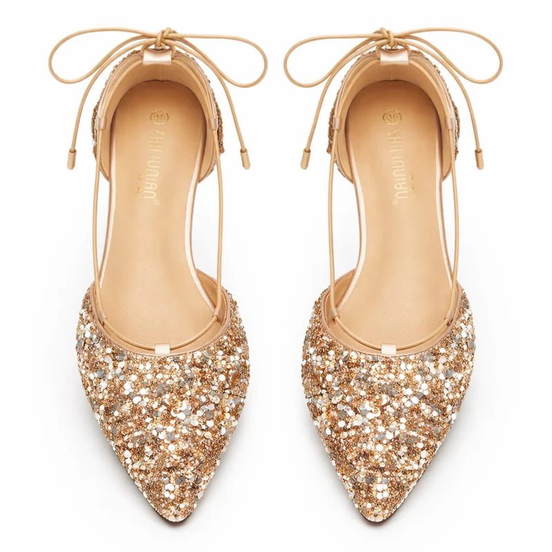 Rosemunde | Damen Glitzer Schnürschuhe Spitz