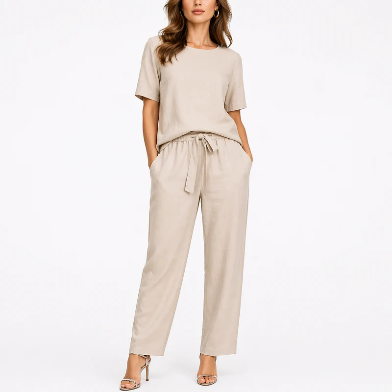 Josefina | Damen Zweiteiler Set mit Kurzarm Top