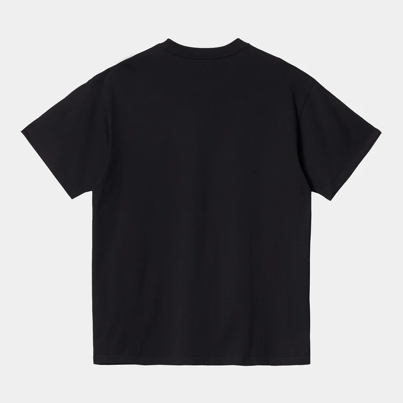 Carhartt WIP Herren-T-Shirt mit Schriftzug-Stickerei, Kurzarm | Schwarz