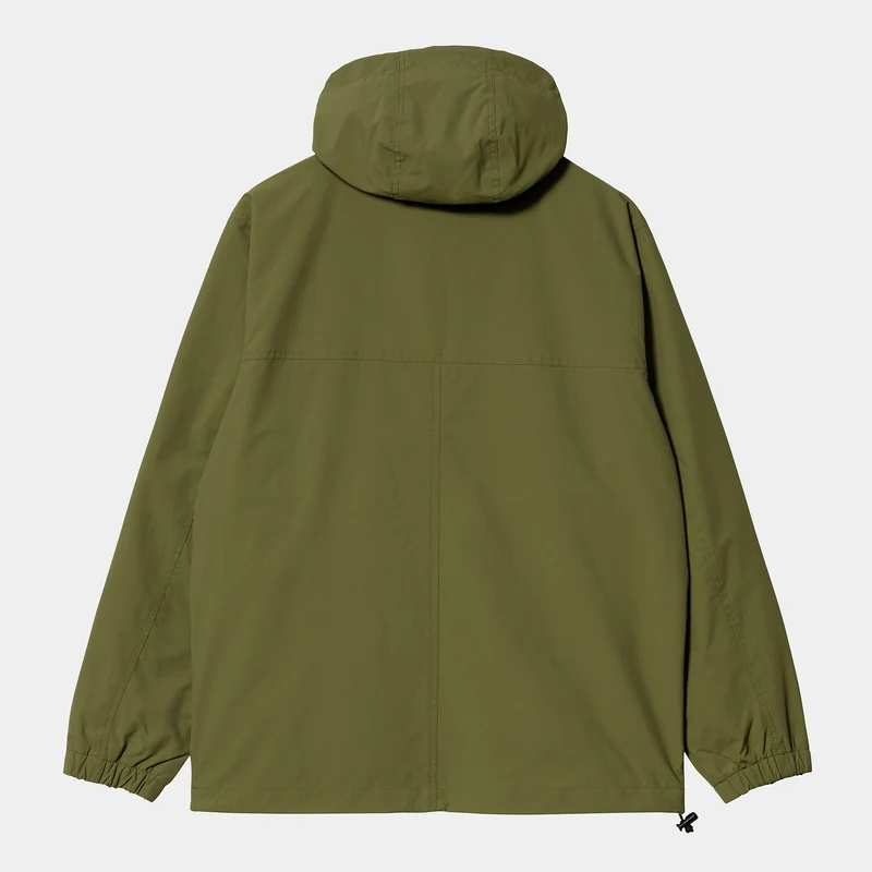 Carhartt WIP Herren-Windbreaker-Pulloverjacke – Kiwi / Schwarz