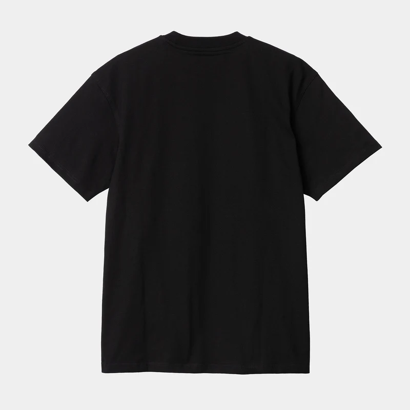 Carhartt WIP Herren Kurzarm American Script T-Shirt - Schwarz