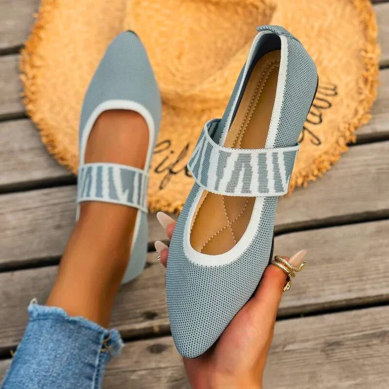 Marlena | Damen Mary Jane Karomuster Ballerinas
