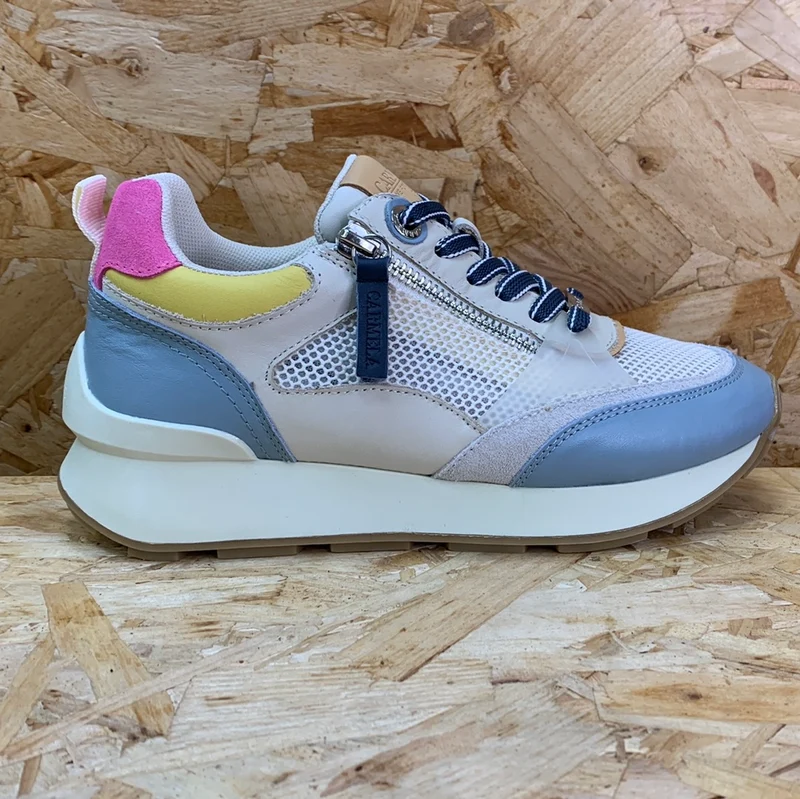 Carmela Mode-Sneaker aus Leder für Damen – Jeansblau