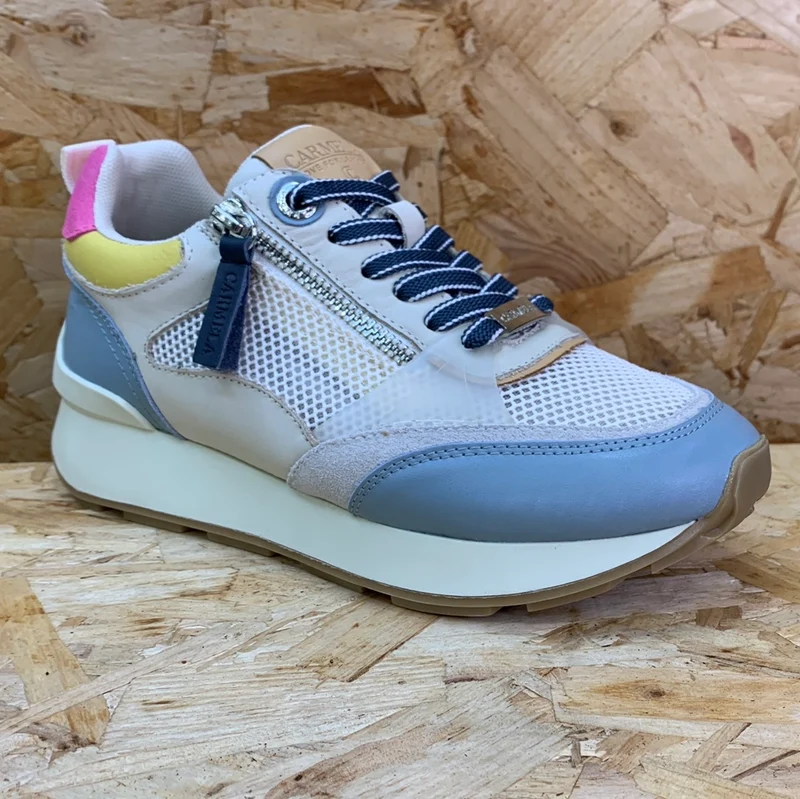 Carmela Mode-Sneaker aus Leder für Damen – Jeansblau