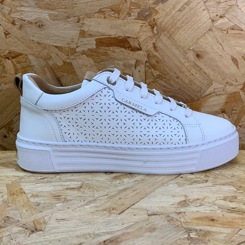 Carmela Mode-Sneaker aus Leder für Damen – Weiß